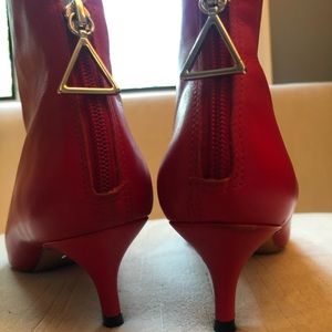 Red Schutz Leather Bootie Shoe Size 8